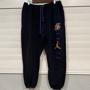 NBA Black and Purple Joggers with Yellow Accents